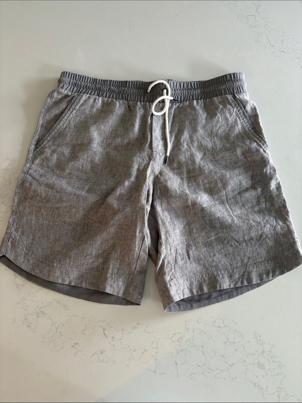 Athleta Women’s Beach Side Bali 100% Linen Shorts Size 10 /8